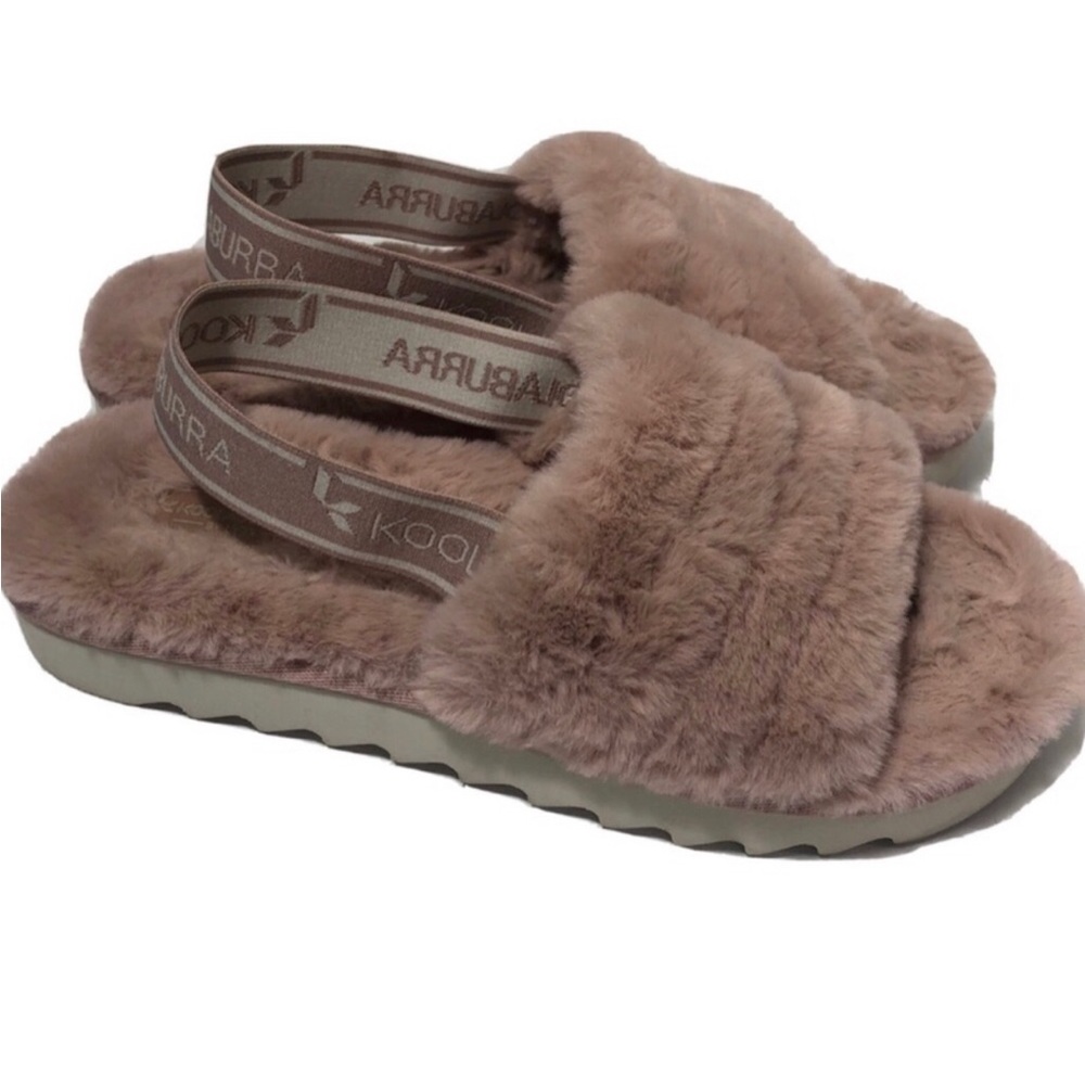 Koolaburra by Ugg Girls Fur Sling Back Slide Sandals. Size 4.